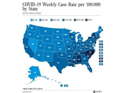 COVID-19 weekly case rate